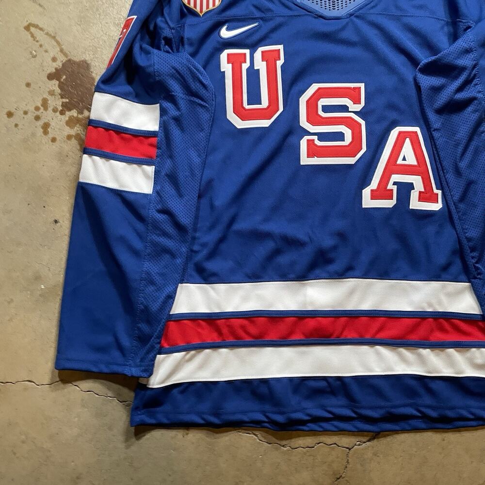 Brady Tkachuk 2026 Olympics Team USA Size XL Jersey Blue - Picture 6 of 8